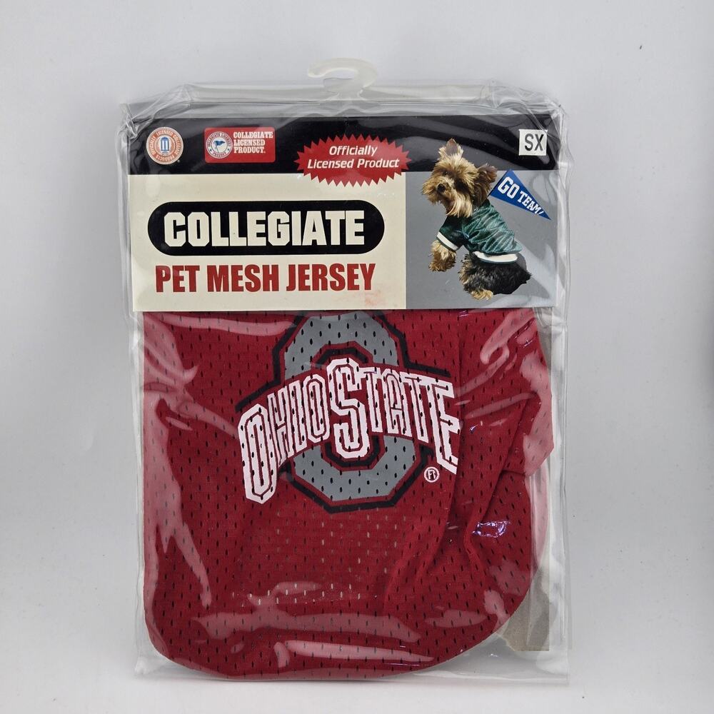 Ohio State Buckeyes Pet Mesh Jersey Size XS Collegiate New